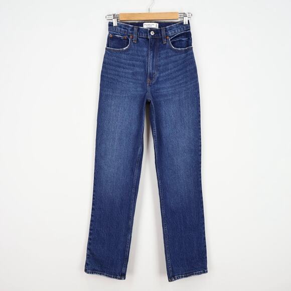 Abercrombie & Fitch Curve Love The '90s Straight Ultra High Rise Jean 24/00 - Picture 1 of 7